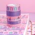 Skulls And Spiderweb Pink Purple - 2 Slim Washi Tapes - Little Lefty Lou _