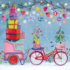 Mila Marquis Postcard Christmas | Christmas Bicycle with Gifts_