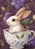 Animal Tea Time: Konijn | Postcard Fripperies_