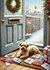 Winter Mail: Dog at the Door | Postcard Fripperies_