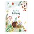 The Lemonbird Postcard | hedgehog happy birthday_