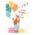 The Lemonbird Postcard | cat with party hat Happy birthday to you_