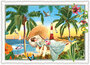 PK 1207 Tausendschön Postcard | Lady in paradise_