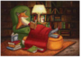 Postcard 307 by Katja Saario - Cosy Night Reading_