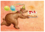 Postcard 450 by Katja Saario - Birthday Bear_