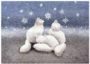 Postcard 425 by Katja Saario - Snow Foxes_