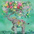 Mila Marquis Postcard | Elephant with Flowers_