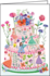 Mila Marquis Folded Card | Cake with Flowers_