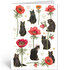 Greeting Card Quire - Cats and Flowers_