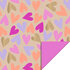 5 Paper Bags Big Hearts Gold - Bright Pink (12x19cm)_