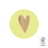 6x Stickers - Heart - Yellow_