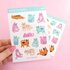 Colorful Cats Waterproof Stickers - Little Lefty Lou_