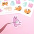 Colorful Cats Waterproof Stickers - Little Lefty Lou_