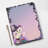 A6 White Witchy Neko Notepad - by Hidekos Artwork_