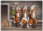 Postcard 359 by Katja Saario - Sauna Foxes_