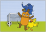 Postcard Sendung mit der Maus | Mouse, elephant and duck play football_