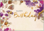 Postcard Happy Birthday (watercolor flowers)_
