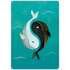 Aquarupella Méli Mélo Postcard - baleines yin et yang_