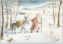 Postcard | St. Nikolaus und der Esel_