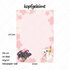 A4 Notepad White and Grump Sakura Neko - by Hidekos Artwork_