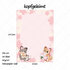 A4 Notepad grey tabby and orange Sakura Neko - by Hidekos Artwork_