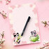 A4 Notepad gray and black white Sakura Neko - by Hidekos Artwork_
