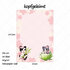 A4 Notepad gray and black white Sakura Neko - by Hidekos Artwork_