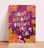 Postcard Happy Birthday fabulous fall girl - Aniet Illustration_