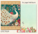 Illustrated little notebook Gwenaëlle Trolez Créations - Blue Peacock_