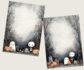 A5 Notepad Ghost and Skeleton by LNcreativePapers_