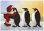 Postcard 163 by Katja Saario - Christmas Penguins_