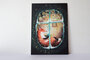 Gold Foil Postcard Lotte Drouen | Chillen in het raam met foliedruk_