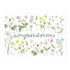 The Lemonbird Postcard | fieldflowers 'congratulations' _