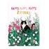 The Lemonbird Postcard | snowdrops and cat happy happy happy birthday_