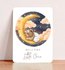 Postcard Welcome Little One Moon Clouds - Aniet Illustration_