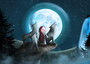 PRE ORDER: Postcard Ila Illustrations 223 - Howling at the moon_