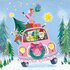 Mila Marquis Postcard Christmas | Car with Santa_
