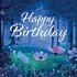 Sabina Comizzi Square Postcard | Happy Birthday (Flowers in the Forest)_