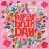 Caroline Bonne-Müller Postcard | Happy Birthday (flowers)_