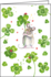 Carola Pabst Folded Card | Mouse with clover leaves_