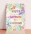 Postkarte Happy Birthday Gorgeous - Aniet Illustration_