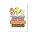 Postcard Only Happy Things | Books and Flowers_