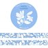 blue with white flowers Washi Tape - Muchable_