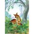 Postcard Margaret Lynes | Doe and Fawn in woodlands_