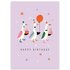 Postcard 3 Geese Happy Birthday - by LittleLeftyLou _