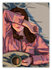 Hessah Art Postcard - Coffee in bed_