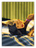 Hessah Art Postcard - sleeping cat_