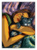 Hessah Art Postcard - Cuddling with a cat_