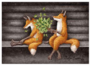 Postcard 490 by Katja Saario - Sauna Foxes_