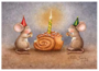 Postcard 492 by Katja Saario - Birthday Mice_